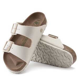 Birkenstock White Two-Strap Arizona Sandals